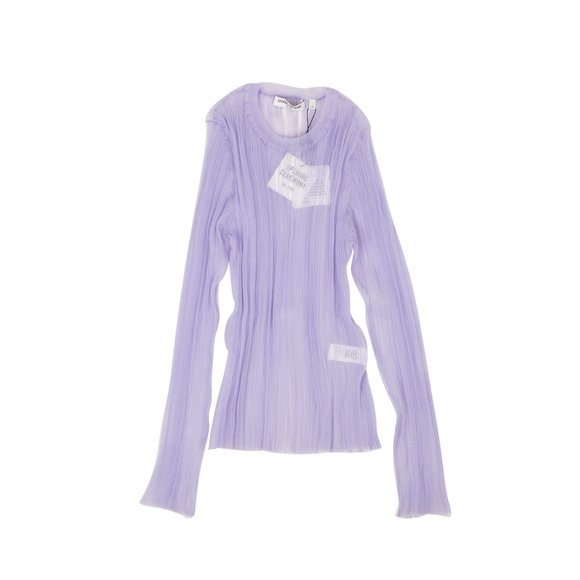 LILAC Opening Ceremony L/S SHEER RIBBED TOP Size L